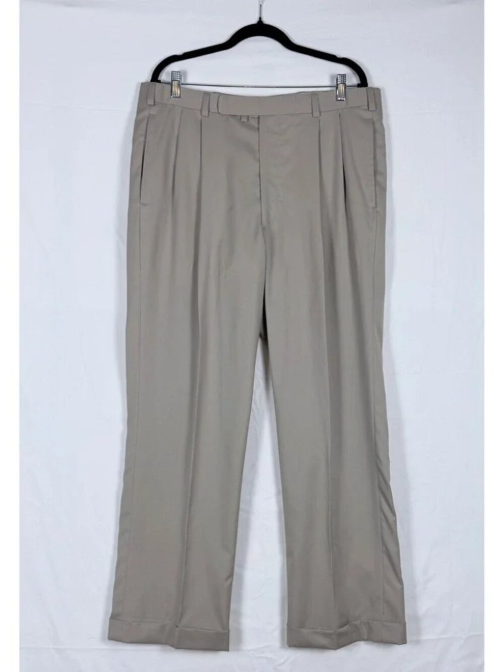 Oxxford Clothes Mens Dress Pants 36x29 Gray Tan Trousers Bespoke Professional